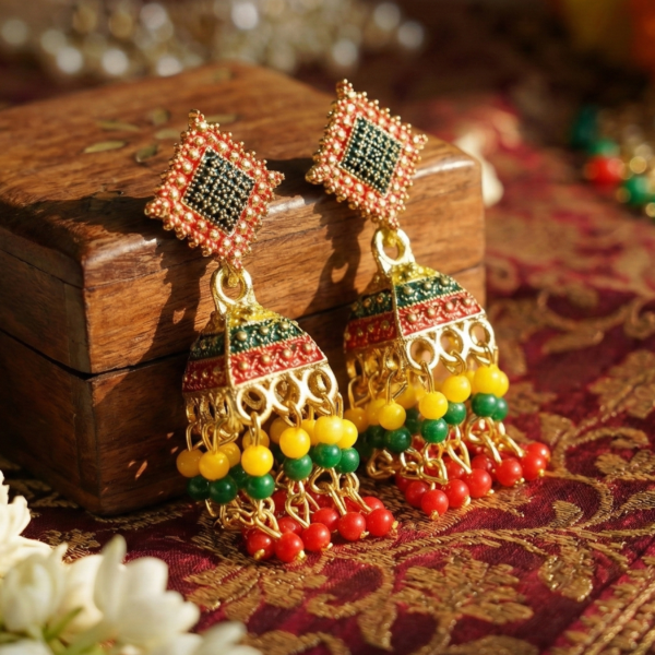 square shape jhumka
