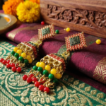 Traditional Meenakari Jhumka Earrings for Women and Girls | Handcrafted Gold-Plated Ethnic Jhumki with Multicolor Beads | Antique Indian Fashion Jewelry for Weddings, Festivals, and Cultural Events - Image 4