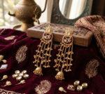 Long Kashmiri Chandbali Dejhoor Earrings - Image 5