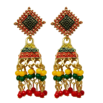 Meenakari Squari Jhumki