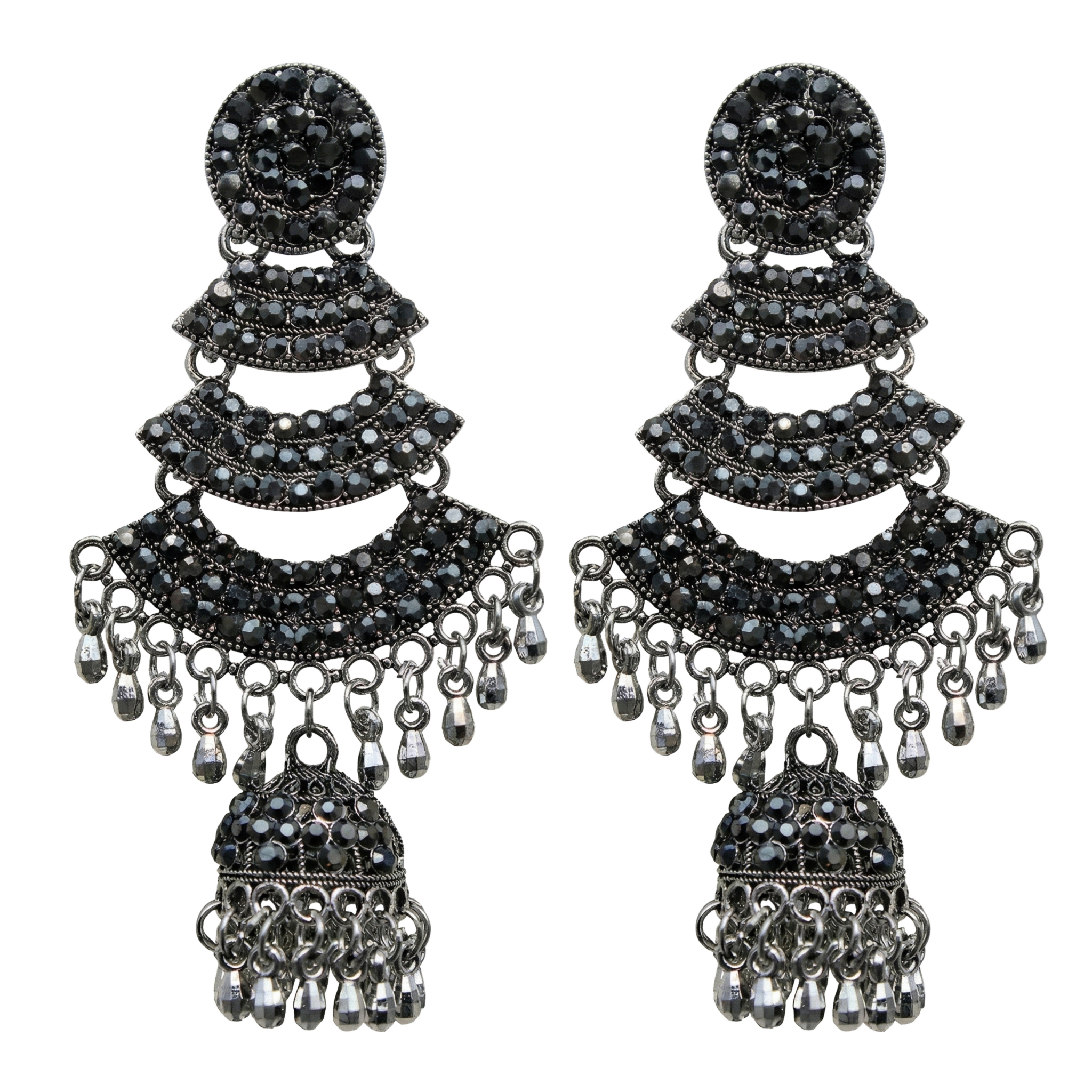 Black Oxidized Danglers