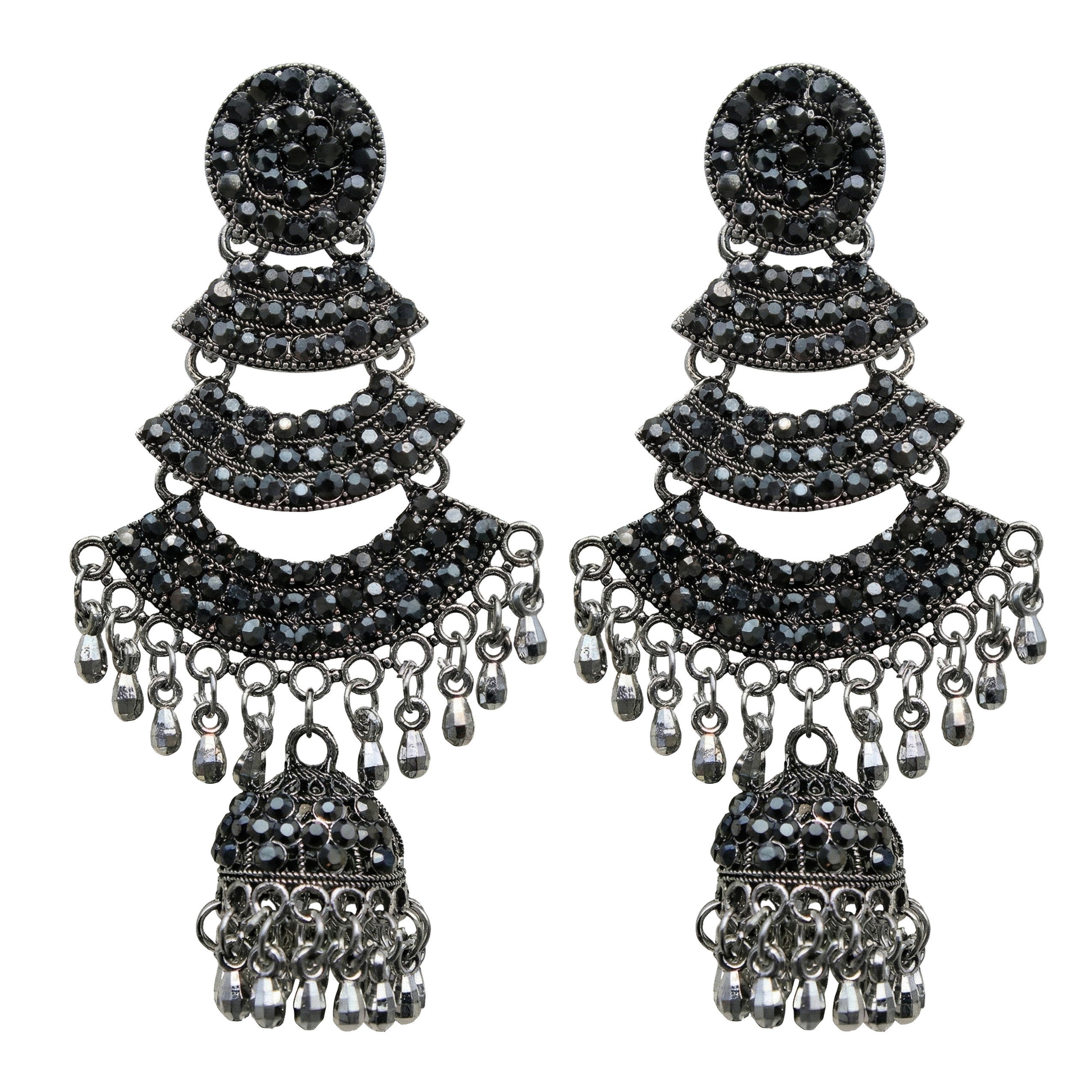 Black Oxidized Danglers