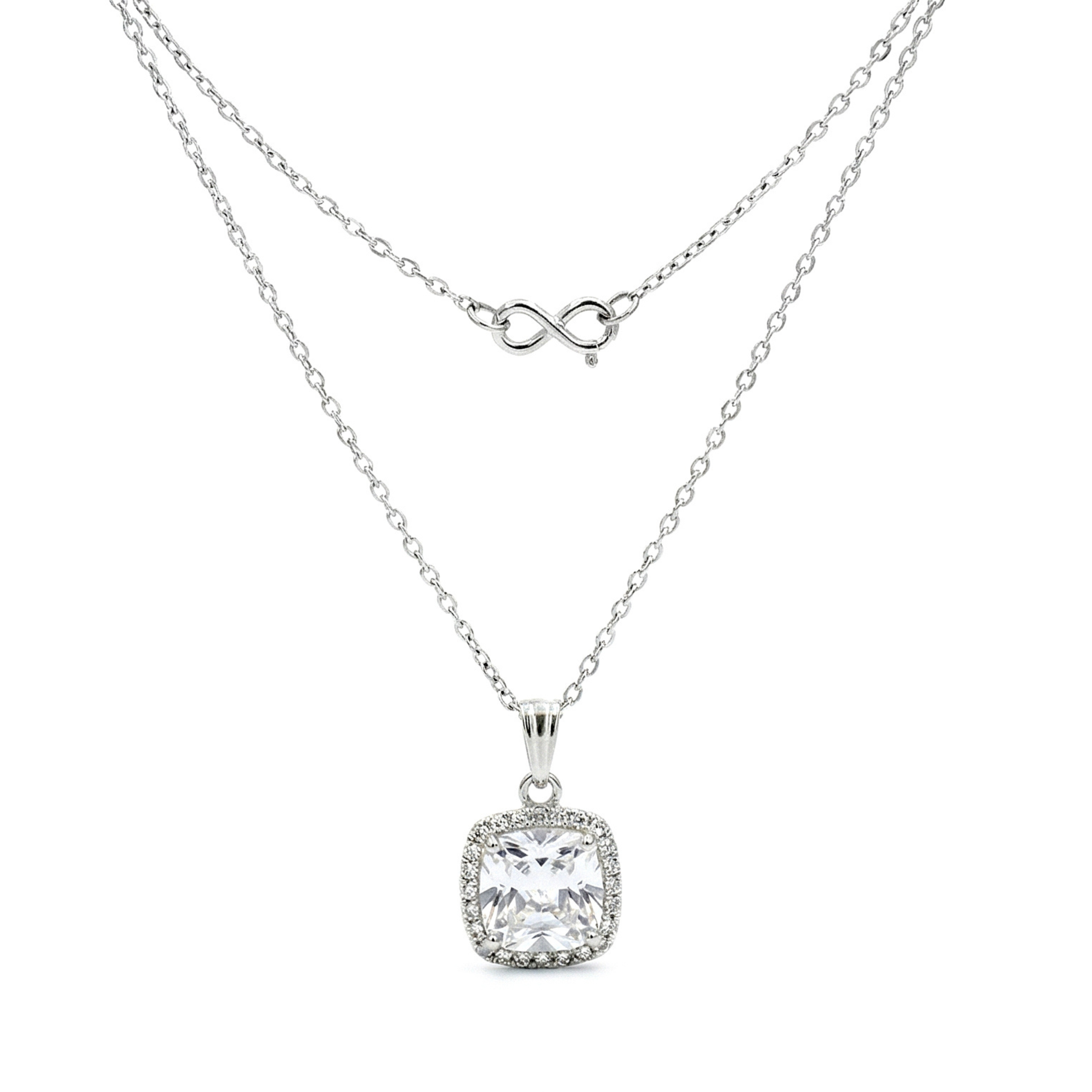 Halo Crystal Pendant Necklace