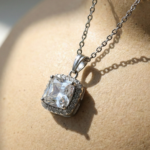 Cushion Cut CZ Women's Crystal Pendant Small Necklace - Image 4