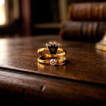 Gold Plated Rings for Women & Girls | Black Enamel Clover Crown CZ Stone Rings | Wrap Stackable Finger Rings Set for Daily Wear & Gift - Image 5