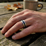 Black Band Stainless Steel Hypoallergenic Ladies & Men's Infinity Ring - Image 2