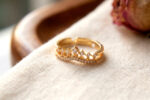 Princess Tiara Gold Plated CZ Crown Women's Adjustable Ring - Image 5