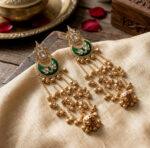 Long Kashmiri Chandbali Dejhoor Earrings - Image 6