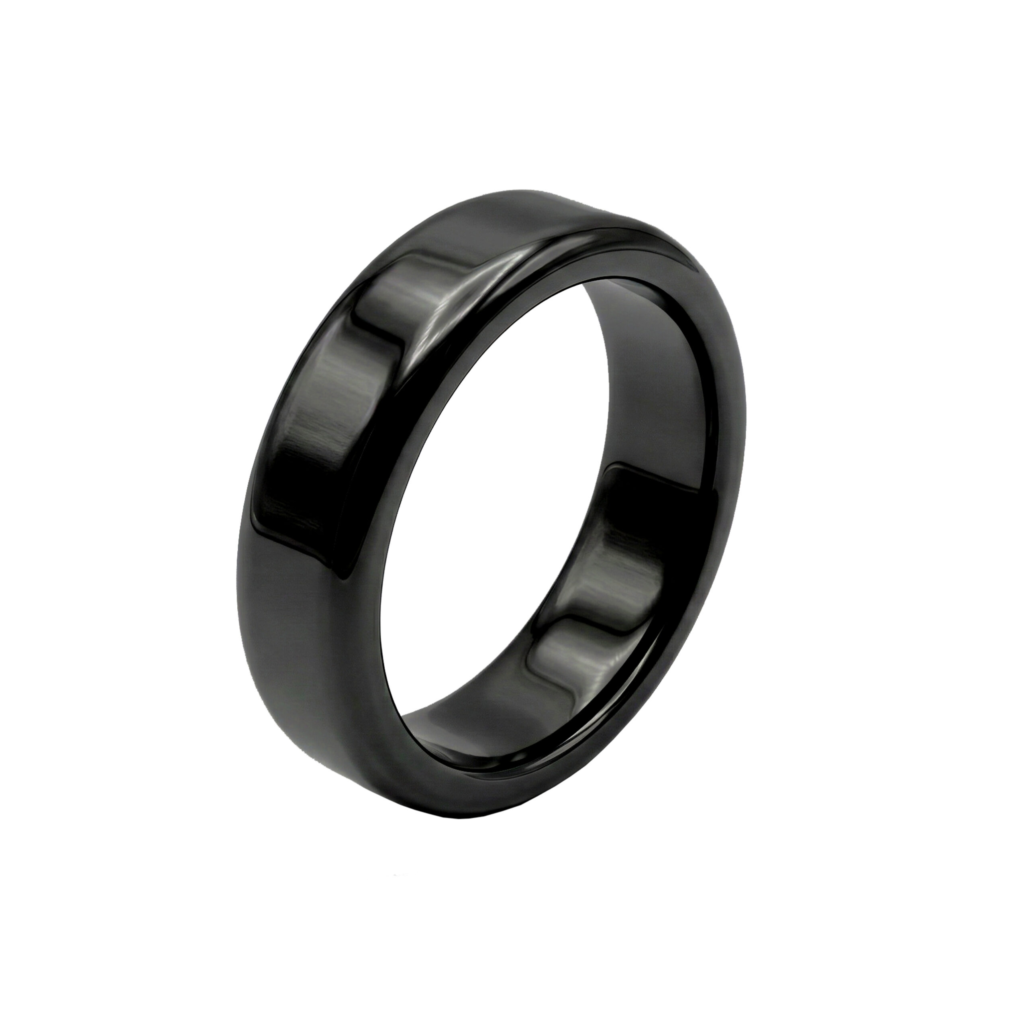 Black Ceramic ring Band