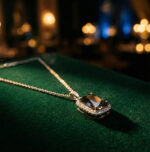Emerald Cut Black Crystal Pendant Chain Necklace for Women - Image 5