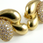 Crystal Studded Raindrop Cluster Studs Korean Earrings for Women - Image 8