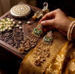 Long Kashmiri Chandbali Dejhoor Earrings - Image 8