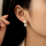 Cubic Zirconia Pave Set Crystal Golden Women's Korean Drop Earrings - Image 2