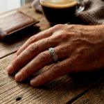 Star Engraved Stainless Steel Unisex Spinner Ring - Image 2