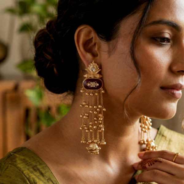 gold chain earrings for women