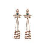 Long Chain Dangle Statement Earrings for Weddings - Image 4