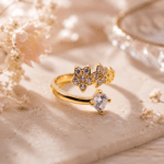 gold plated flower ring