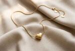 Anti Tarnish Gold Heart Shape Pendant Thin Chain - Image 7