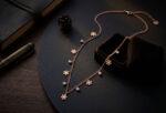 Rose Gold Snowflake Charm Choker Thin Chain Necklace - Image 4
