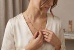 CZ Dainty Bow Charm Chain Necklace for Women - Image 6