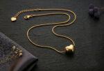 Anti Tarnish Gold Heart Shape Pendant Thin Chain - Image 3