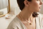 Anti Tarnish Gold Heart Shape Pendant Thin Chain - Image 4