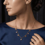 CZ Dainty Bow Charm Chain Necklace for Women - Image 3