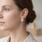 Fashion Gold Tone Pearl Stud Earrings for Women and Teen Girls, Elegant Crystal Swirl Rhinestone Traditional Jewelry - Image 6