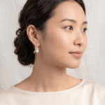 Fashion Gold Tone Ribbon Knot Pearl Stud Earrings for Women and Teen Girls, Elegant Crystal Rhinestone Bow Jewelry - Image 3